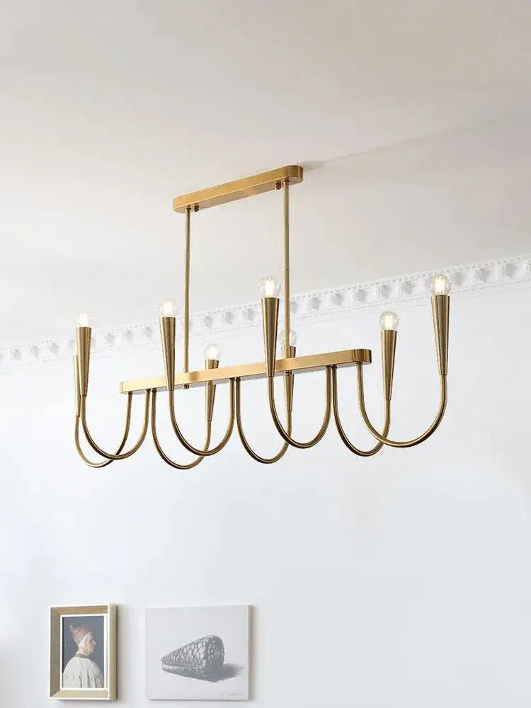French style black and gold pendant light dining room chandelier