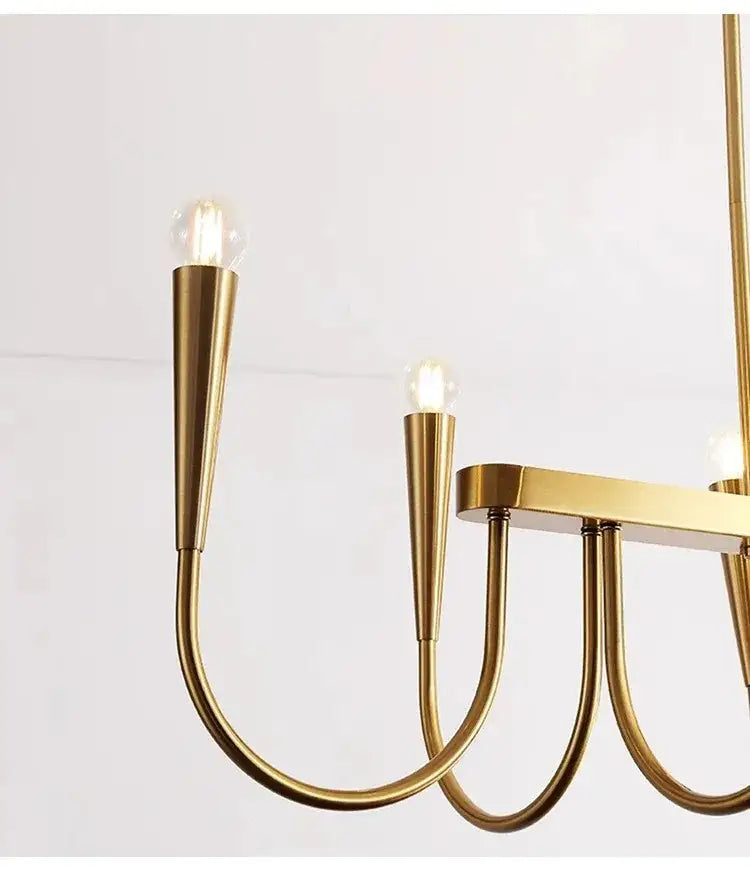 French style black and gold pendant light dining room chandelier