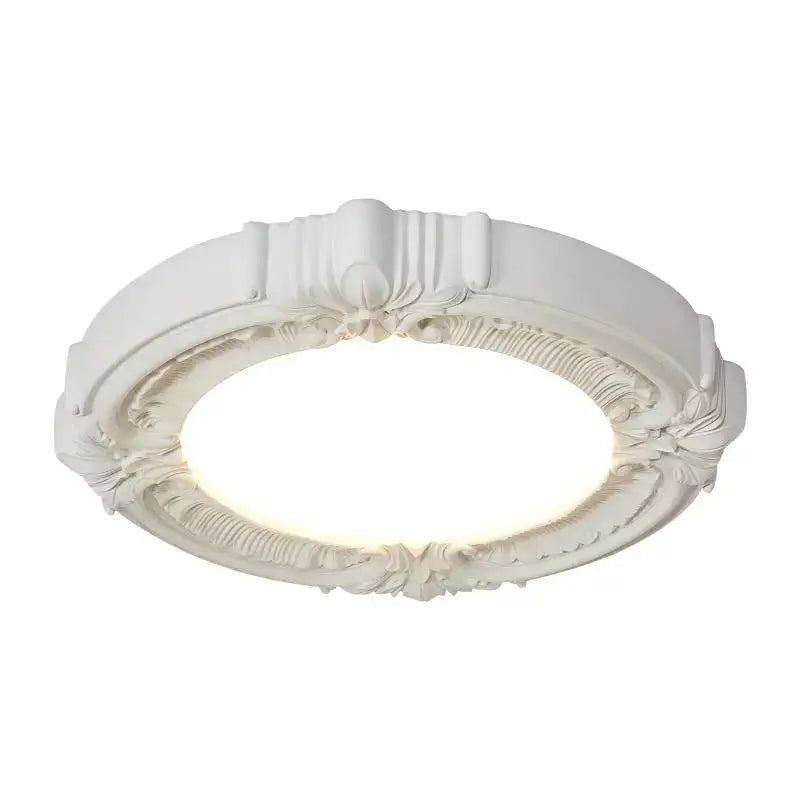French style ceiling light off-white carved bedroom fixture