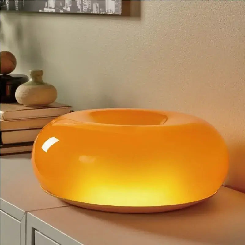 French style orange glossy ceramic decorative wall lamp bedroom light