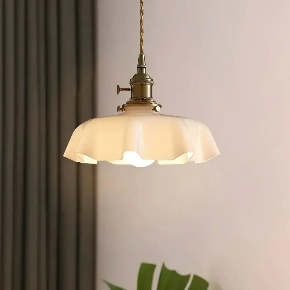 French vintage mint green glass pendant light for kitchen island