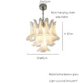 French white glass petal chandelier dining room pendant lights