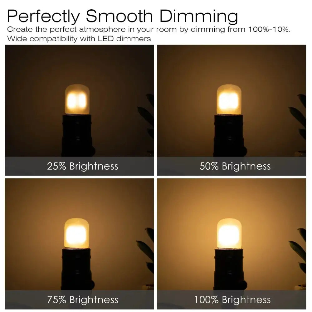 Frosted dimmable tubular led light bulbs 10 pack kitchen light