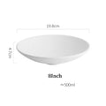 Frosted glaze ridged white ceramic soup bowls dining room set of 4
