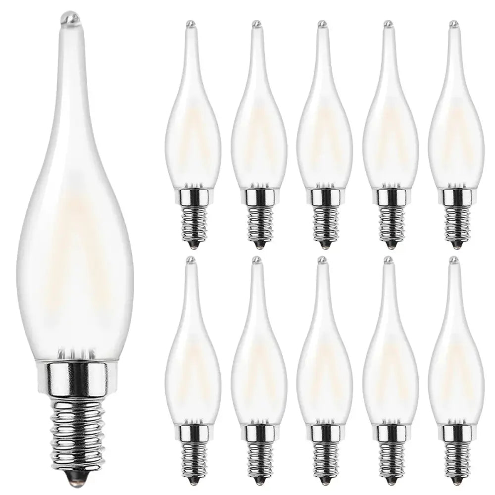 Frosted led candle bulbs – dining room chandelier light