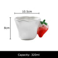 Fun fruits ceramic mug strawberry & lemon dining room cup
