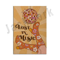 Funky disco gogo boot canvas print bedroom retro wall art