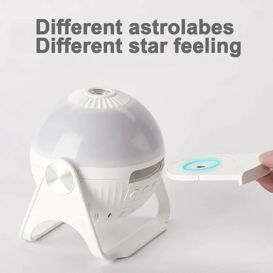 Galaxy white planetarium night light projector for bedroom kids gift