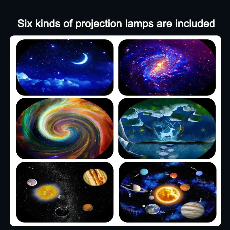 Galaxy white planetarium night light projector for bedroom kids gift