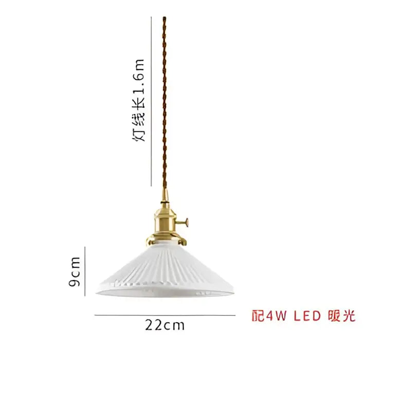 Geometric amber & cream glass pendant light for dining room