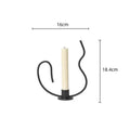 Geometric black metal candlestick candelabrum dining room centerpiece