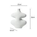Geometric black & white ceramic vase set living room decor