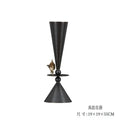Geometric bronze black & gold cocktail glasses dining room figurines