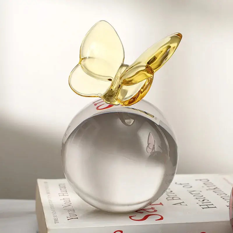 Geometric butterfly blue & pink crystal ball living room decor