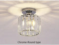 Geometric gold crystal led chandelier living room light