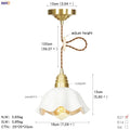 Geometric star glass copper led pendant light for kitchen