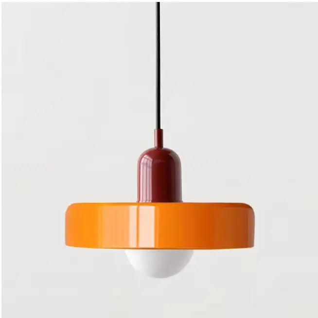 Bauhaus yellow & olive green glass pendant lighting kitchen set