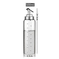 Glass seasoning dispenser bottle with stainless spout kitchen storage