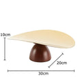 Gold and dark wood cake stand fruit bowl tray set for kitchen