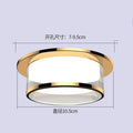 Gold and frosted crystal led ceiling lamp for living room