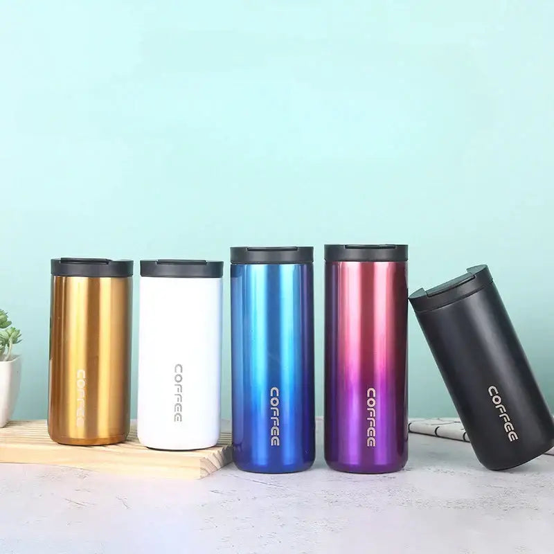 Gold & black insulated espresso cup kitchen thermal travel mug
