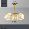Gold cloud mist crystal chandelier dining room pendant light