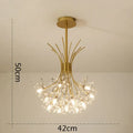Gold crystal flower pendant chandelier dining room light