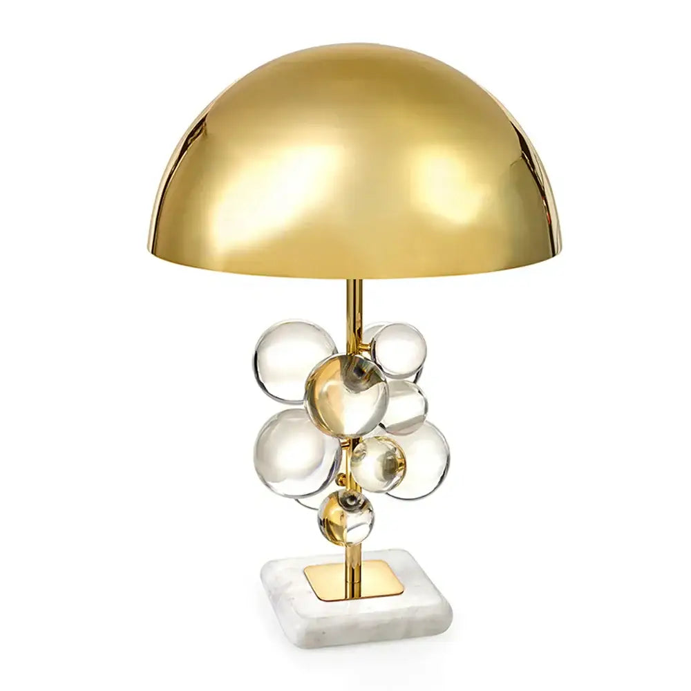 Gold crystal marble bubble table lamp bedroom decor
