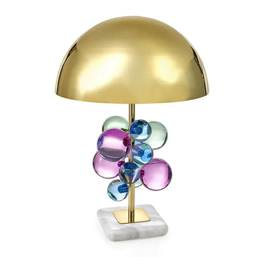 Gold crystal marble bubble table lamp bedroom decor