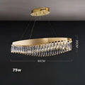 Gold crystal stainless steel chandelier foyer teardrop light