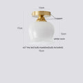 Gold flower frosted glass ceiling lamp hallway light