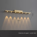 Gold iron art mirror wall sconce five spotlight bathroom light