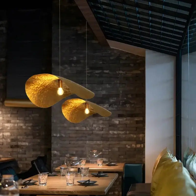 Gold lotus leaf led chandelier for living room dining kitchen island