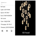 Gold lustre oval acrylic chandelier dining room pendant light