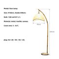 Golden bamboo shaped led floor lamp with marble base for living room