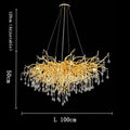 Golden branch crystal chandelier – living room luxury lighting