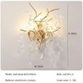 Golden branch crystal led pendant lights dining room chandelier