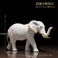 Golden brass elephant resin sculpture living room decor