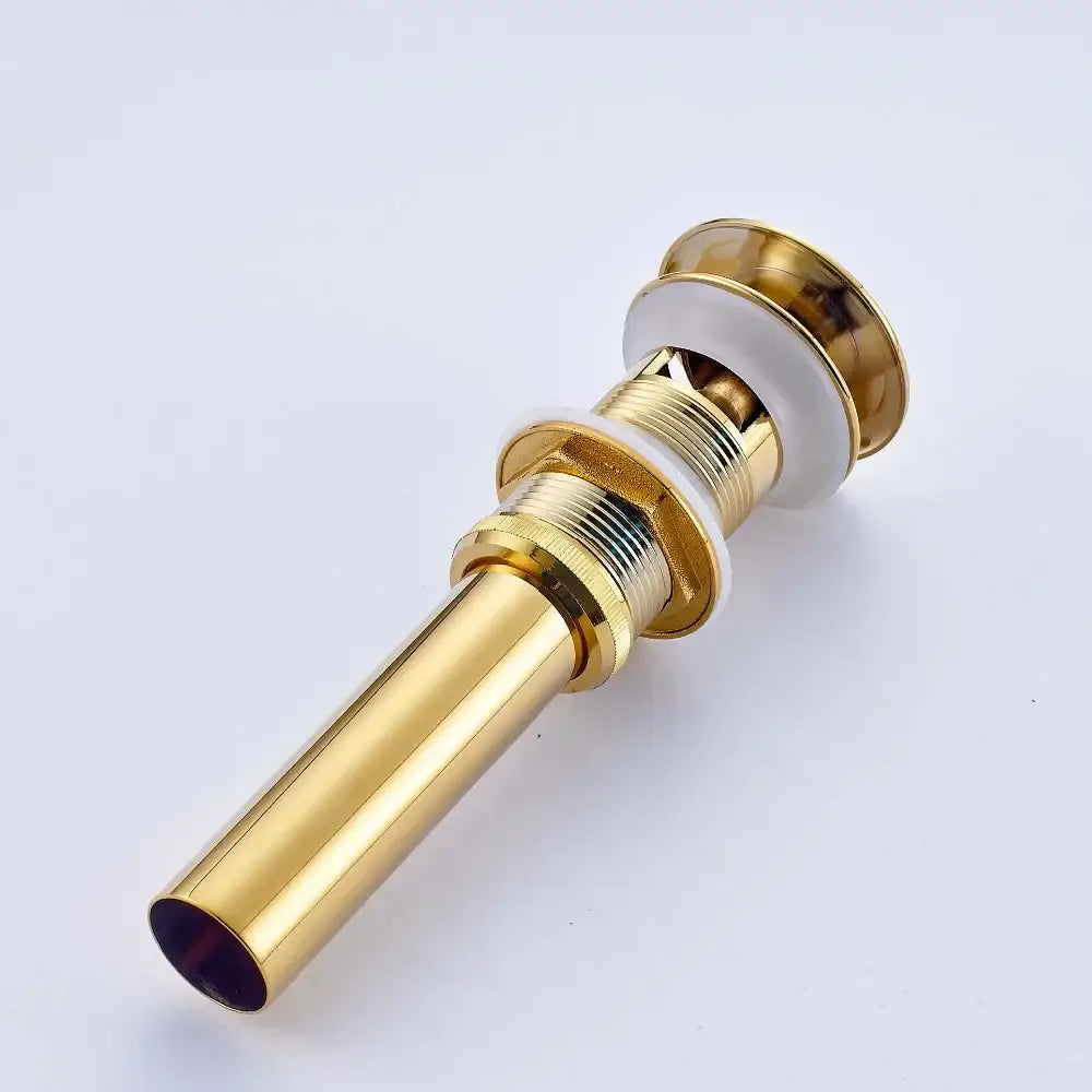 Golden brass vintage bathroom sink pop up drain