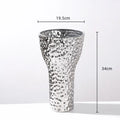 Golden ceramic geometric honeycomb vase living room decor
