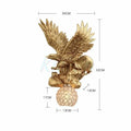 Golden crystal eagle wall lamp for living room