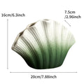 Golden gradient shell ceramic vase living room decor
