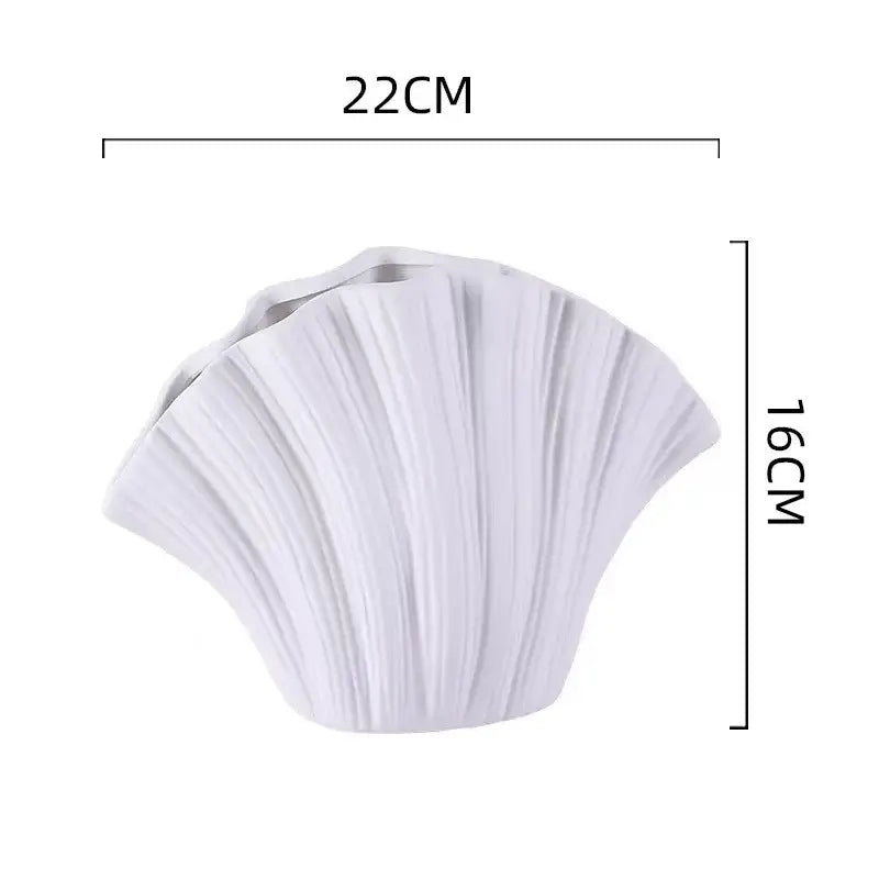 Golden gradient shell ceramic vase living room decor