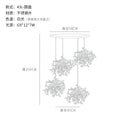 Golden leaf pendant light dining room intricate branch hanging lamp