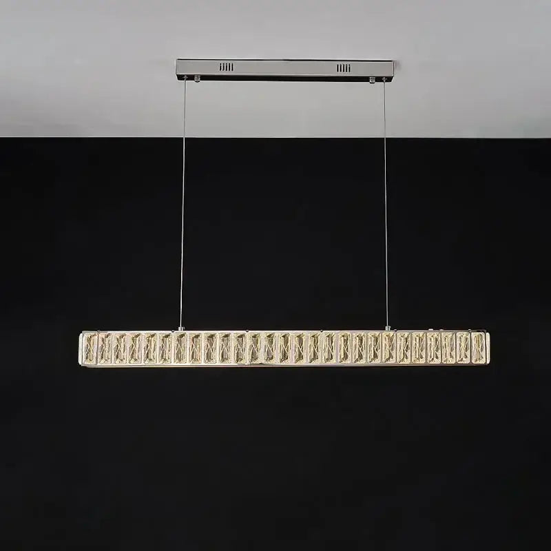 Golden led modern crystal chandelier dining room lighting