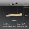 Golden led modern crystal chandelier dining room lighting