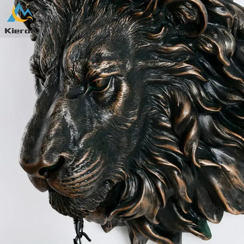 Golden lion head king crystal wall lamp for bedroom cage pendant
