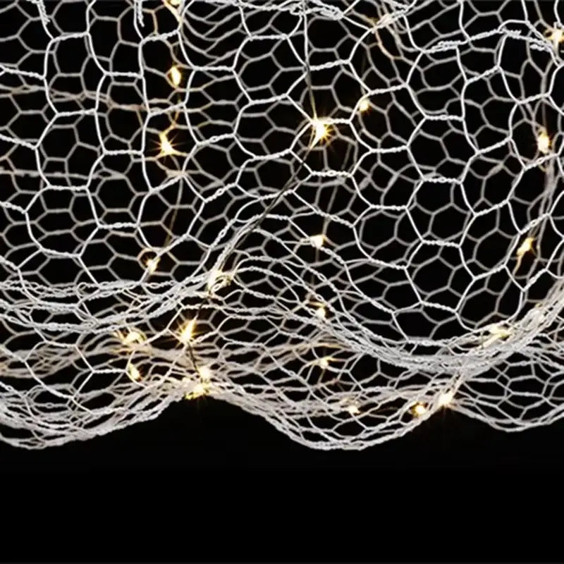 Golden mesh cloud pendant light bedroom warm led decorbites cloud light