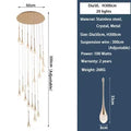 Golden teardrop crystal bubble ball pendant lights dining room decor