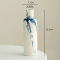 Graffiti ceramic vase blue & white splatter living room decor